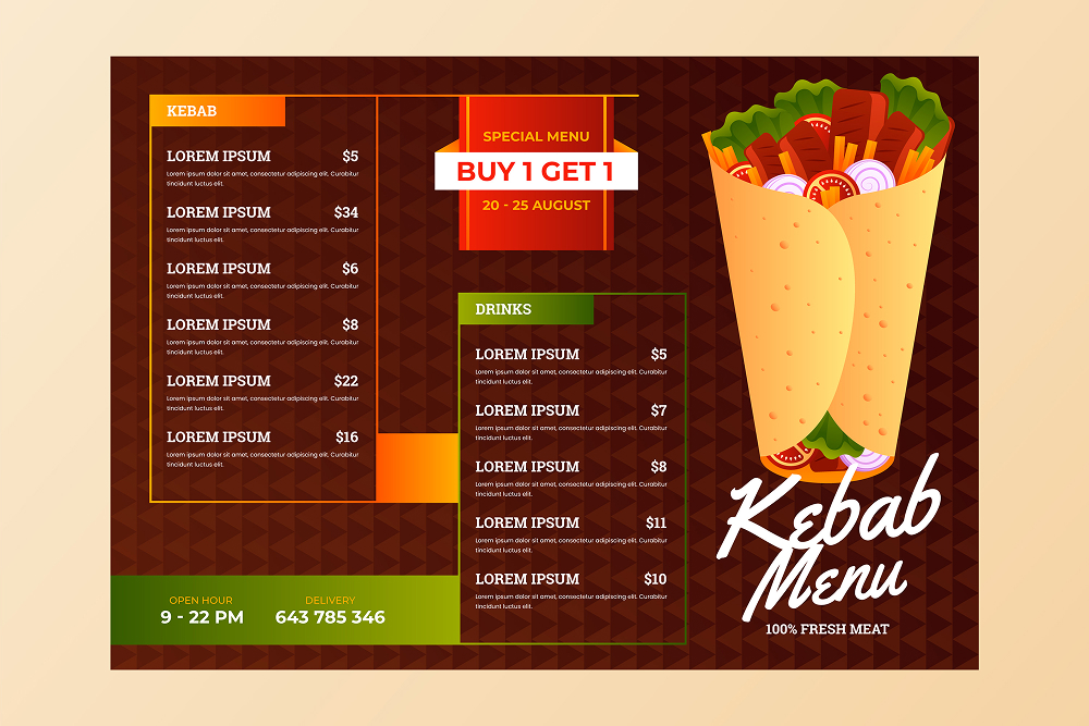Dynamic digital menus